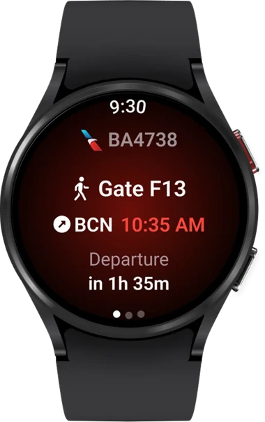 byAir gate update on a Wear OS watch