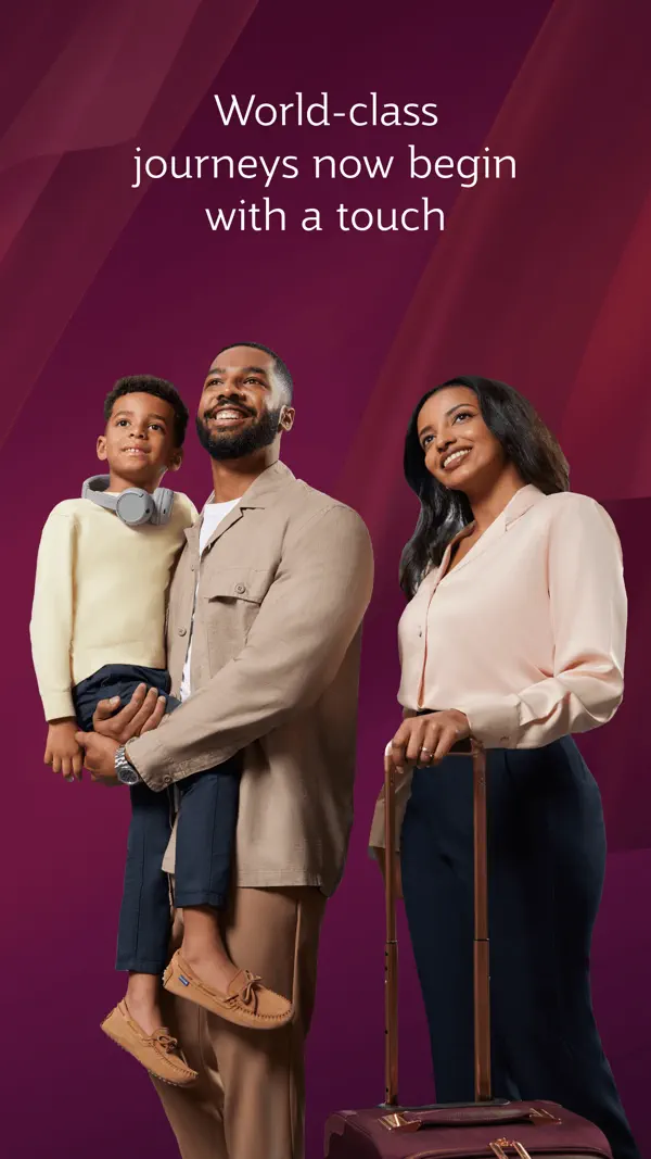 Ansicht in der offiziellen Qatar Airways-App