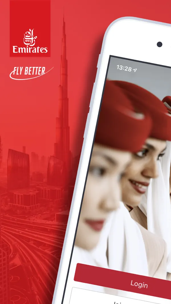 Ansicht in der offiziellen Emirates-App